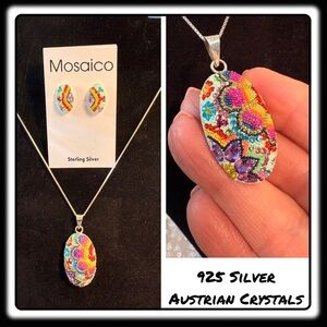 NWT Mosaico Austrian Crystal necklace & earrings 💕💕 new line! 💕💕